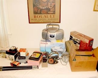Rouault Poster 1960 - $45.00, Boom box and cameras Call.