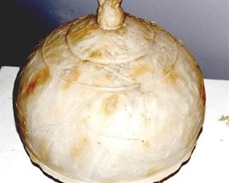 Antique Carved Alabaster Lighting Shade - without hardware- Heavy- $75.00