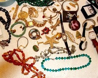 Large Assortment of Costume Jewelry  and watches. $125.00 for the lot.