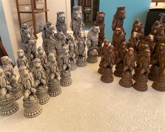 Reynard The Fox -Chess Set -Made in England - The King is 7 " Tall.  Complete Set- No Board - $95.00