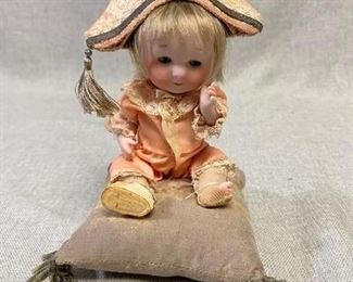 Antique Reproduction Jointed Bisque Armand Marseille Baby Dollhouse Doll