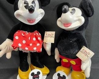 Mickey and Minnie mouse Disney character applause plush dolls