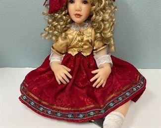 Jane Bradbury 2002 Limited Edition Resin Polyclay Sitting Doll