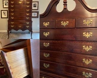 Traditional High Boy Dovetail Drawers