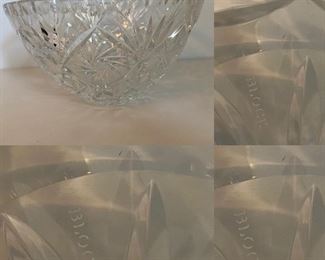 Signed Block Crystal Bowl