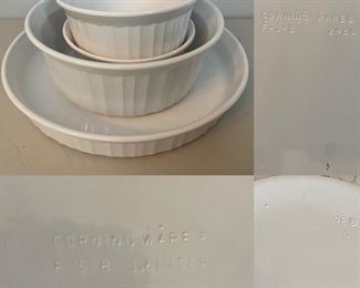 White Corning Ware