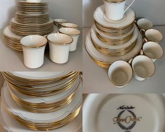 5 Pc Place Setting Service for 6 Noritake Fine China Japan 7719 Golden Cove