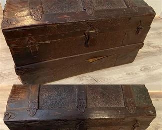 Small/Medium Antique Steamer Trunk