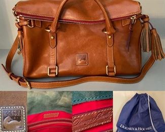Dooney Bourke Large Leather Satchel with Dust Bag