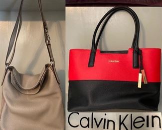 Large Leather Calvin Klein Satchel & Dust Bag