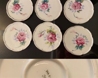 Set of 6 Porcelain Coasters Made in Japan