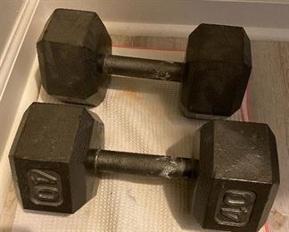 Pair of 40 LB Barbells