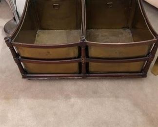 Antique Brass lined Double box perhaps used next to fireplace:$150
16.5”x26”, 11”Deep