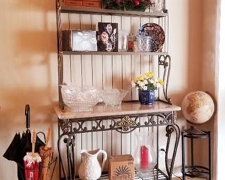 Iron wine rack with marble top
$70 on Saturday!