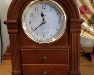 2 drawer wood mantle clock by Seiko
$50