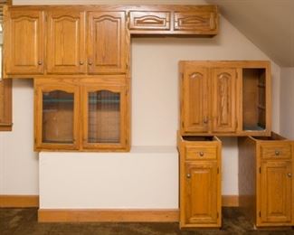 Oak kitchen cabinets from previous kitchen remodel