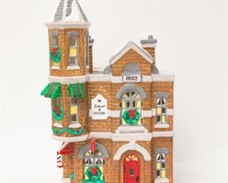 Vintage Department 56 — The Original Snow Village — Corner Barber Shop