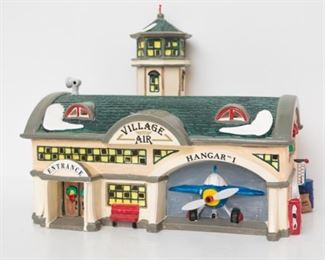 Vintage Department 56 - Airport - The Original Snow Village — Village Air Airport Hanger 1996