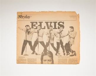 Elvis Presley newspaper