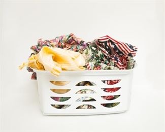 Large collection of Longaberger Fabric Cloth Basket Liners