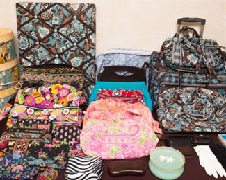 Vera Bradley purses, wallets and duffel bags