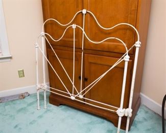 Antique cast iron twin bed
