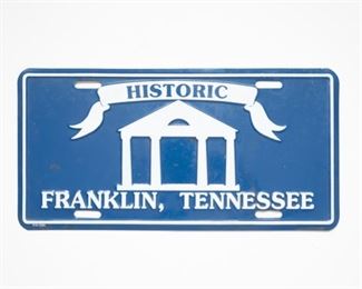 Historic Franklin, Tennessee license plate