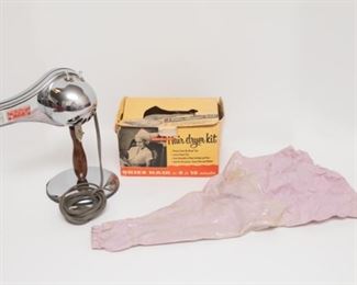 Vintage Miracle Vac Company hair dryer kit, Model C