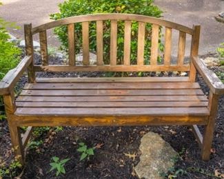 Wooden outdoor bench