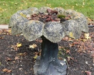 Concrete bird bath