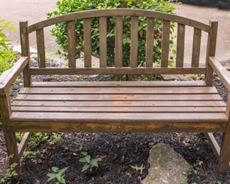 Wooden outdoor bench