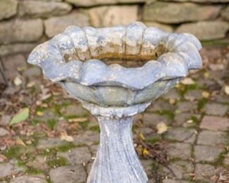 Concrete bird bath