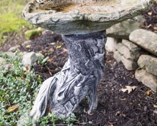 Large concrete bird bath