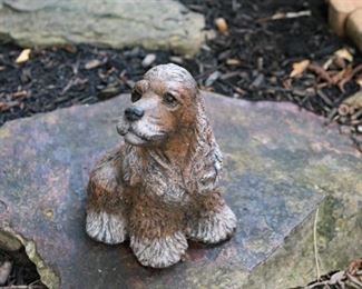 Heavy concrete-like resin yard art