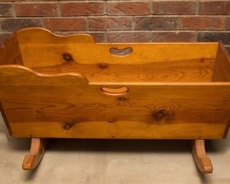 Antique baby bed rocker