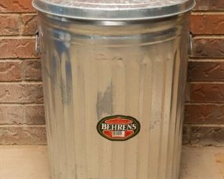 Metal trash can