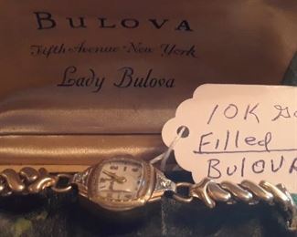 h Bulova 10K watch