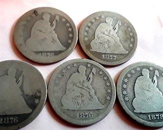 h Seated quarters
