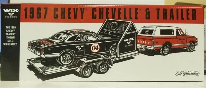 Ertl Collectibles WIX 1969 Chevy Blazer w/Trailer & 1967 Chevy Chevelle, NIB