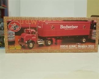 ERTL Collectibles / 1954 GMC Series 950 Anheuser Busch Coin Bank / Stock # H609 / perhaps 1/16 scale (ITS BIG)/See PIX/NIB