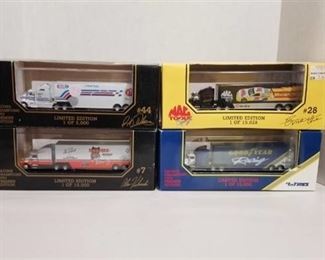4 each 1/64 scale semi / Hooters / Pontiac / MAC / Goodyear NIB