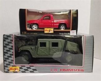 2 items / 1:18 scale HUMMER / Dodge RAM Pickup NIB