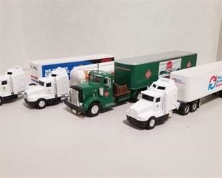 4 each ERTL 1/64 scale semi / Reynolds Aluminum / Railway Express / Midwest Grain / US Mail