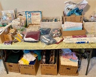 Sewing patterns and notions.