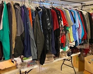 Lots of Clothes and sporting wear.