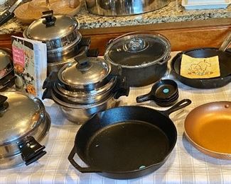 Cast iron cookware & Stainless cookware.