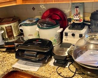 Small Kitchen appliances & Crock pots.