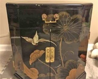 Korean Black Lacquer Cabinet