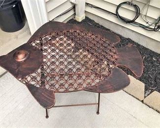 Metal Folding Fish Patio Table