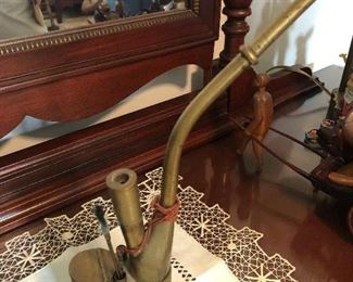 BRASS OPIUM PIPE.